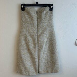 Urban Outfitters Strapless Dress in Cream